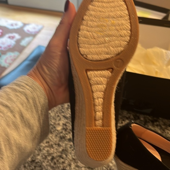 J. Crew Black Canvas Espadrille Wedges size 6.5 and 7. - Picture 7 of 7